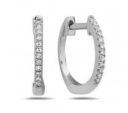 14k mini hoop diamond earring