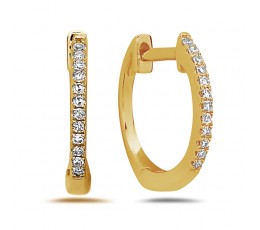 14k mini hoop diamond earring