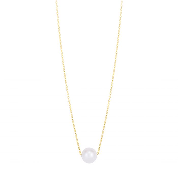 14k yellow gold pear drop necklace