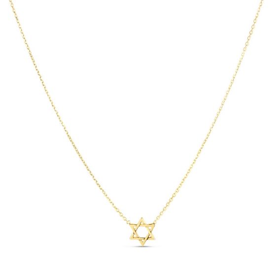 Gold Star of David necklace