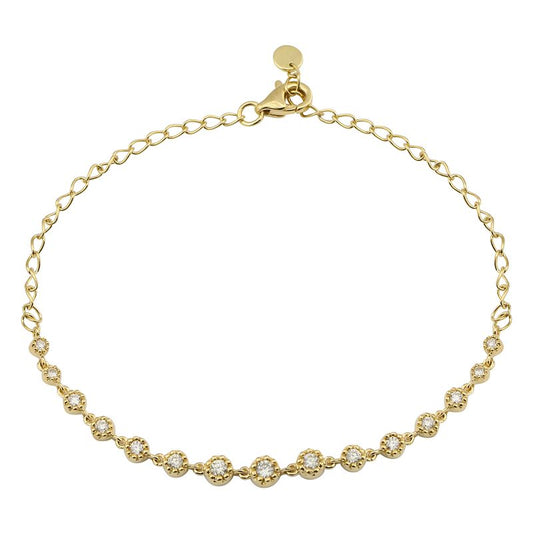 14k yellow gold diamond bracelet