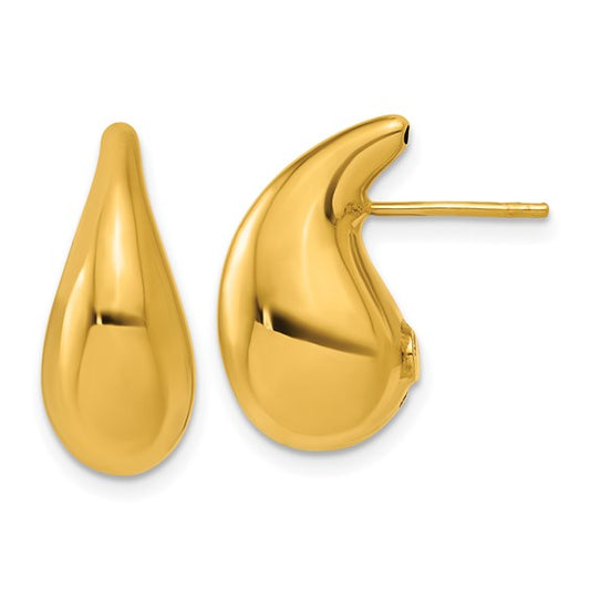 18k Tear Drop Earings