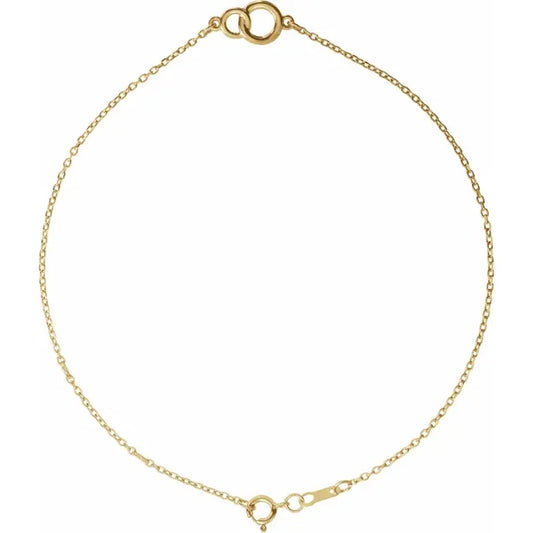14k yellow gold interlocking circle bracelet