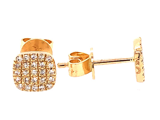14k yellow gold diamond earring