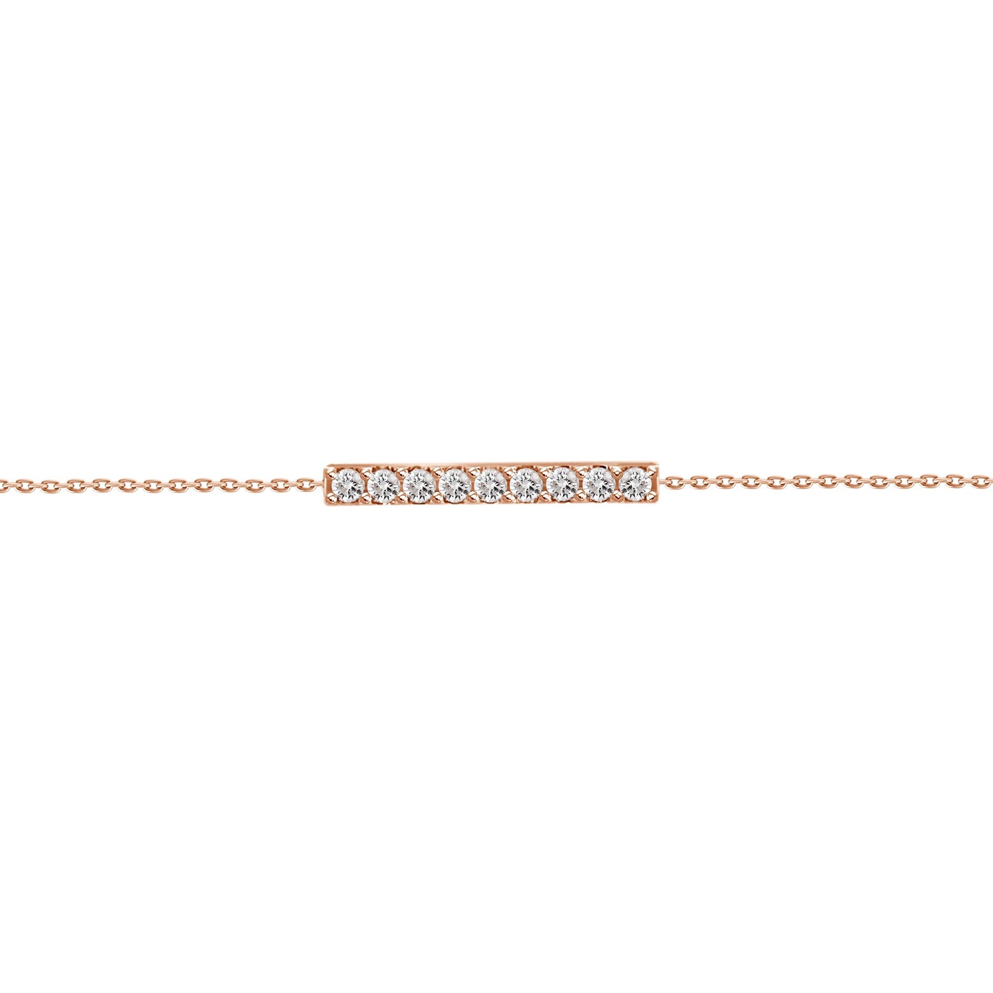 18k yellow gold diamond bar bracelet