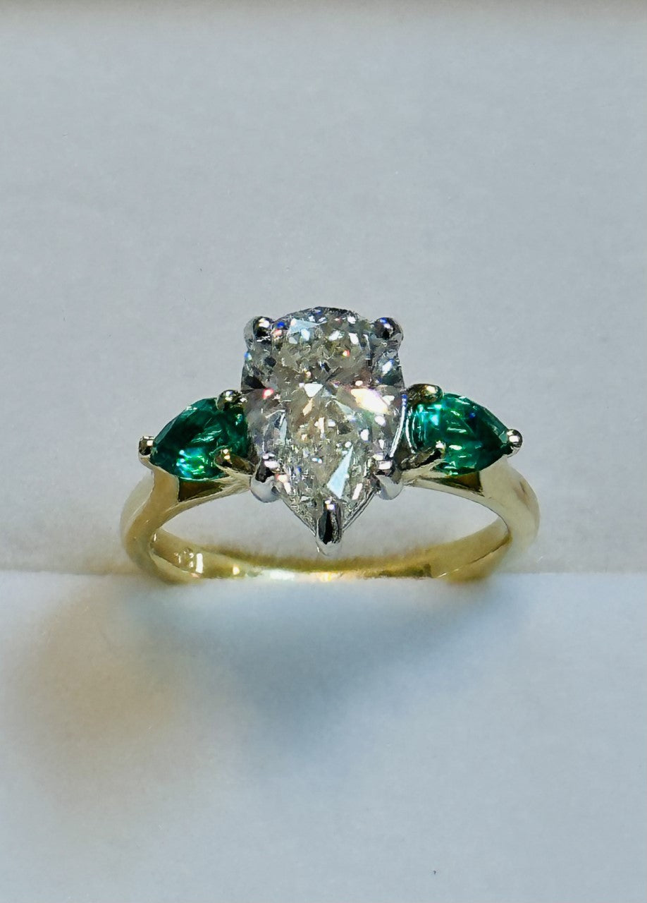 Pear Shape Diamond Engagement Ring