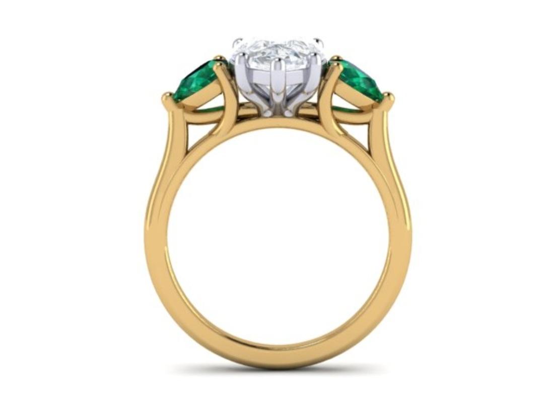 Pear Shape Diamond Engagement Ring