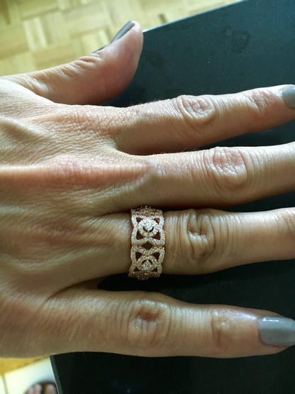 Rose Gold Diamond filigree ring