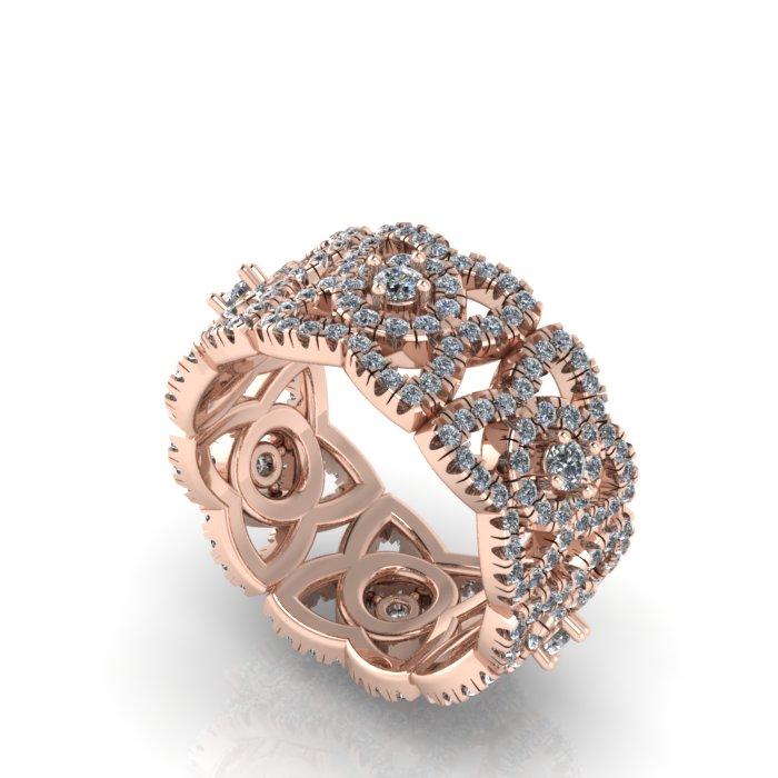 Rose Gold Diamond filigree ring