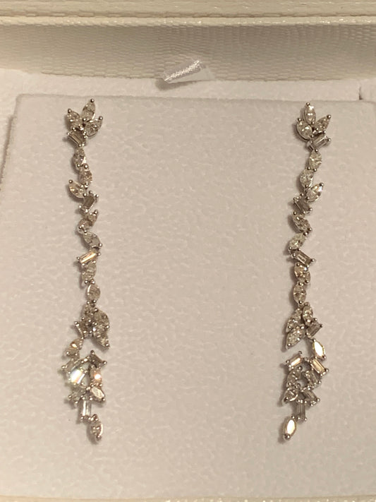 long dangle diamond earrings