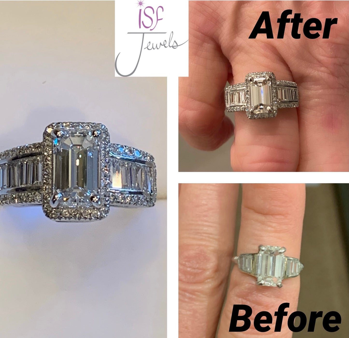 Emerald Cut diamond Engagement ring