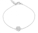 14k gold diamond flower bracelet