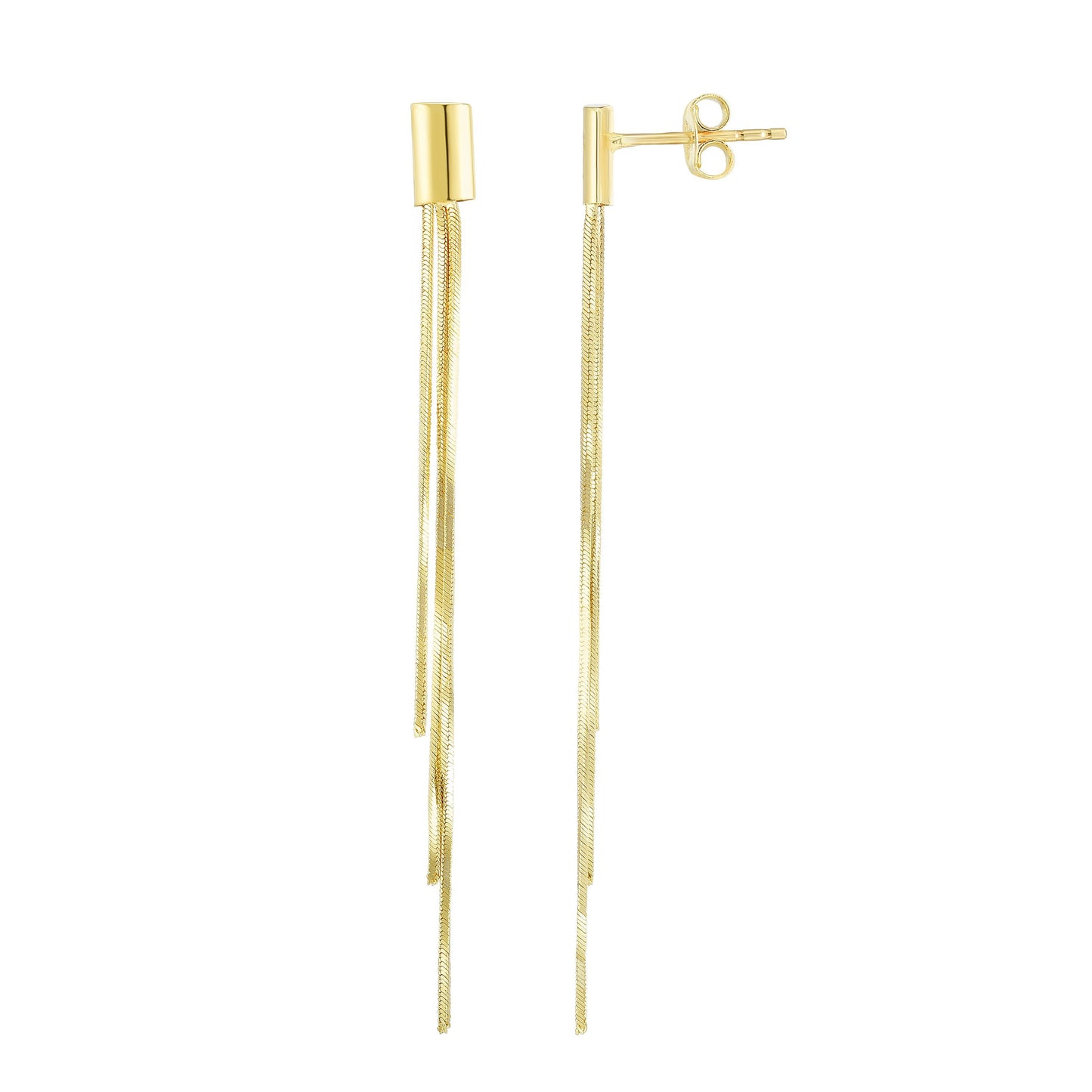 14k yellow gold dangle earrings