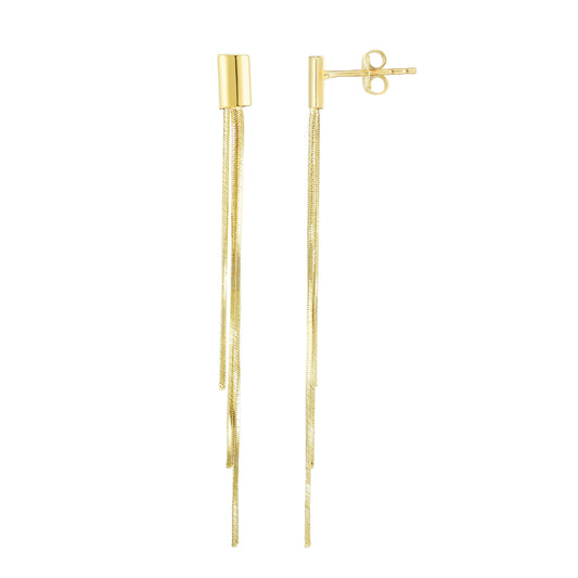 14k yellow gold dangle earrings