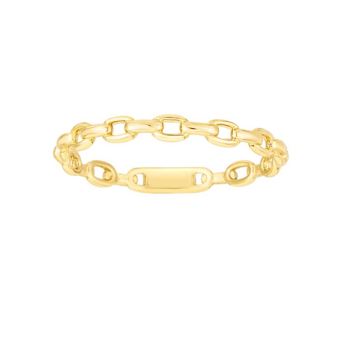 14k yellow gold link ring