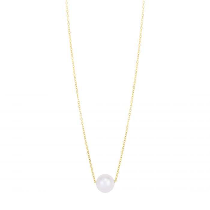 14k yellow gold pear drop necklace
