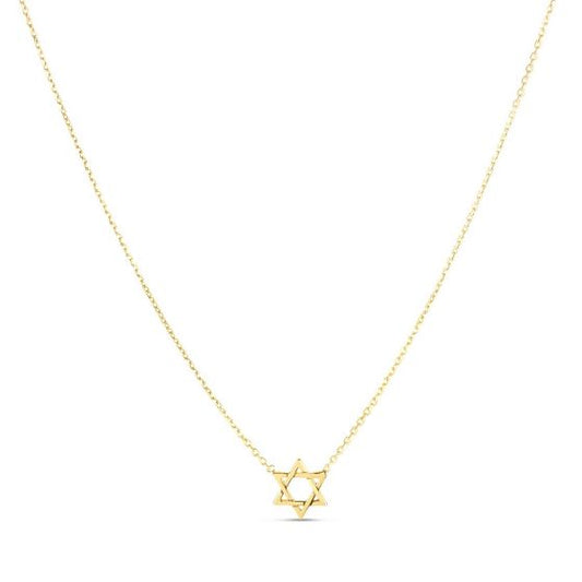 Gold Star of David necklace