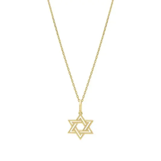 14k Gold Star of David necklace