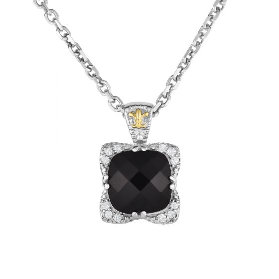 Sterling Silver Necklace with Onyx