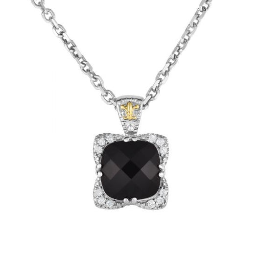 Sterling Silver Necklace with Onyx