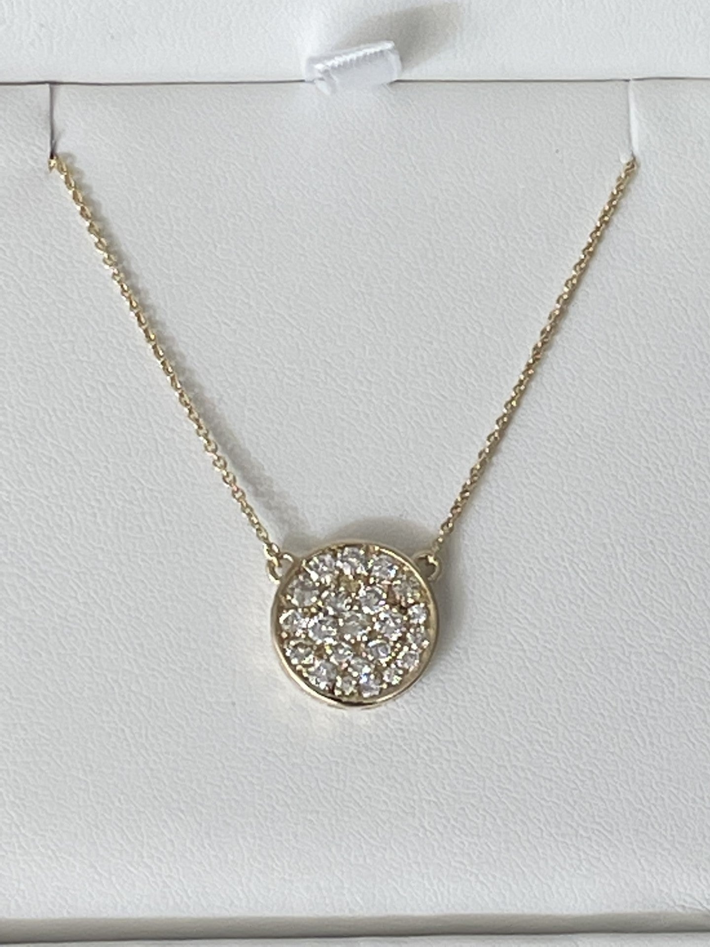 yellow and white gold diamond circle pendants