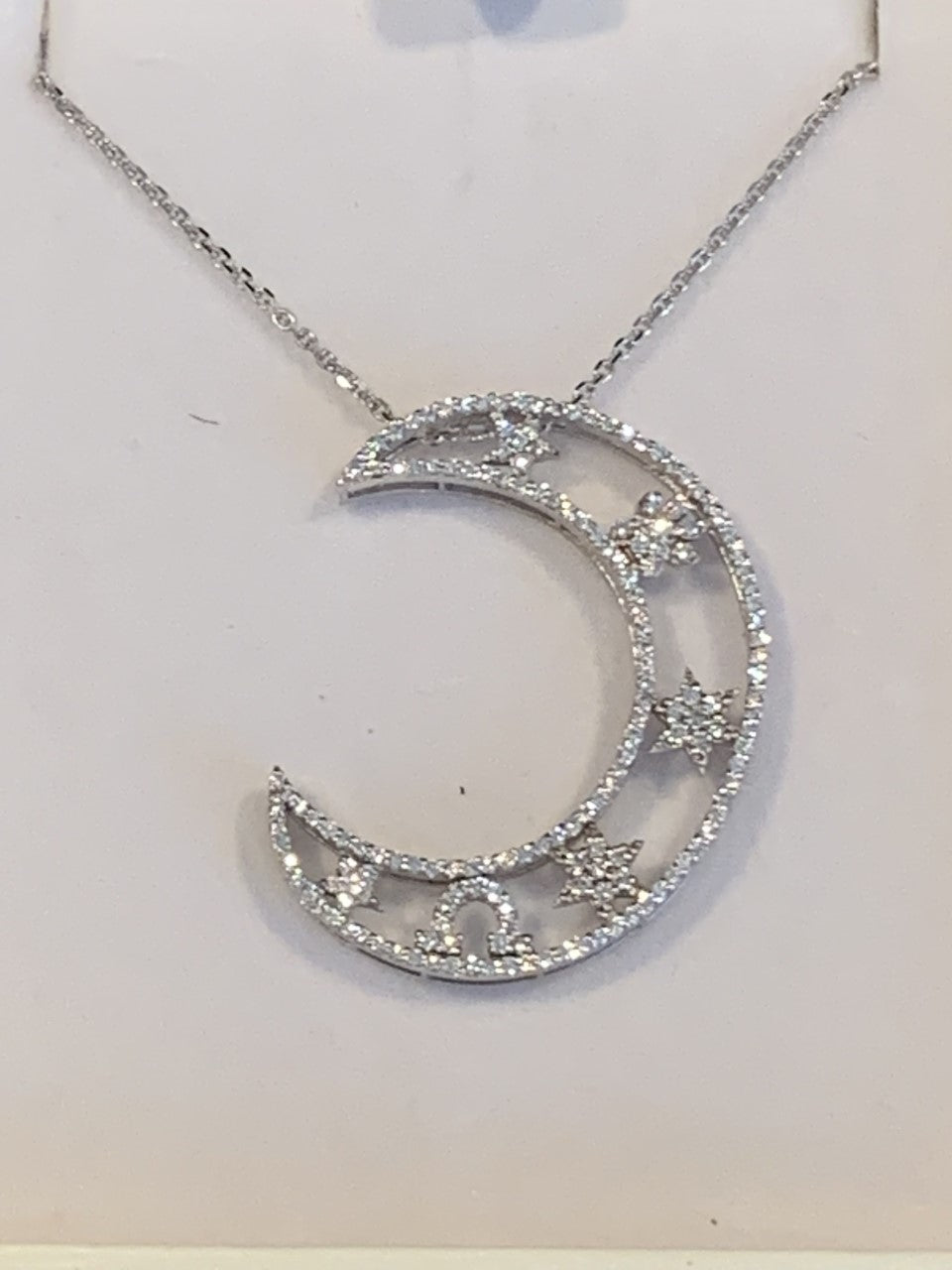 Diamond Moon Shape pendant