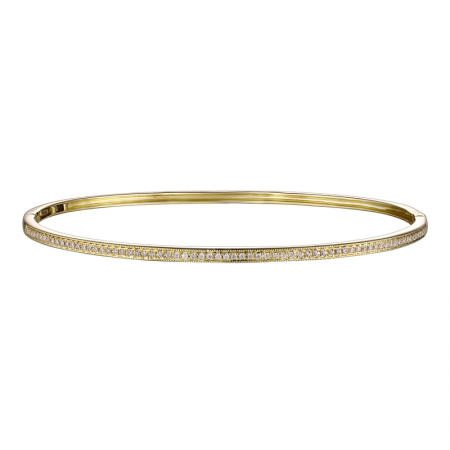 14k white gold diamond bangle